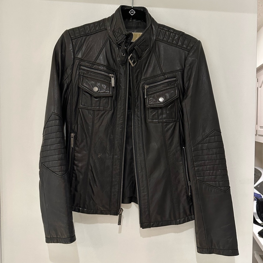 Black Leather Biker Jacket